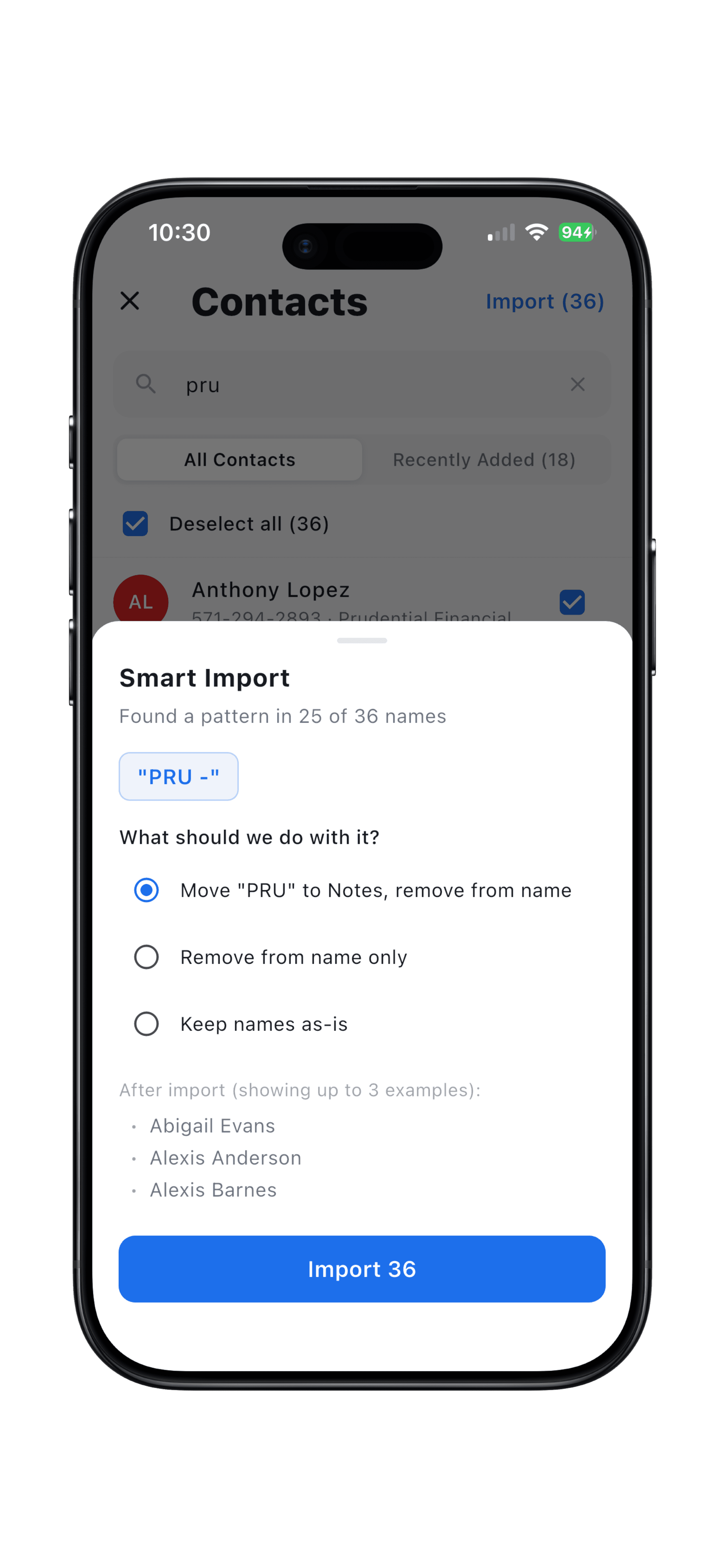 LeadBridge search screen